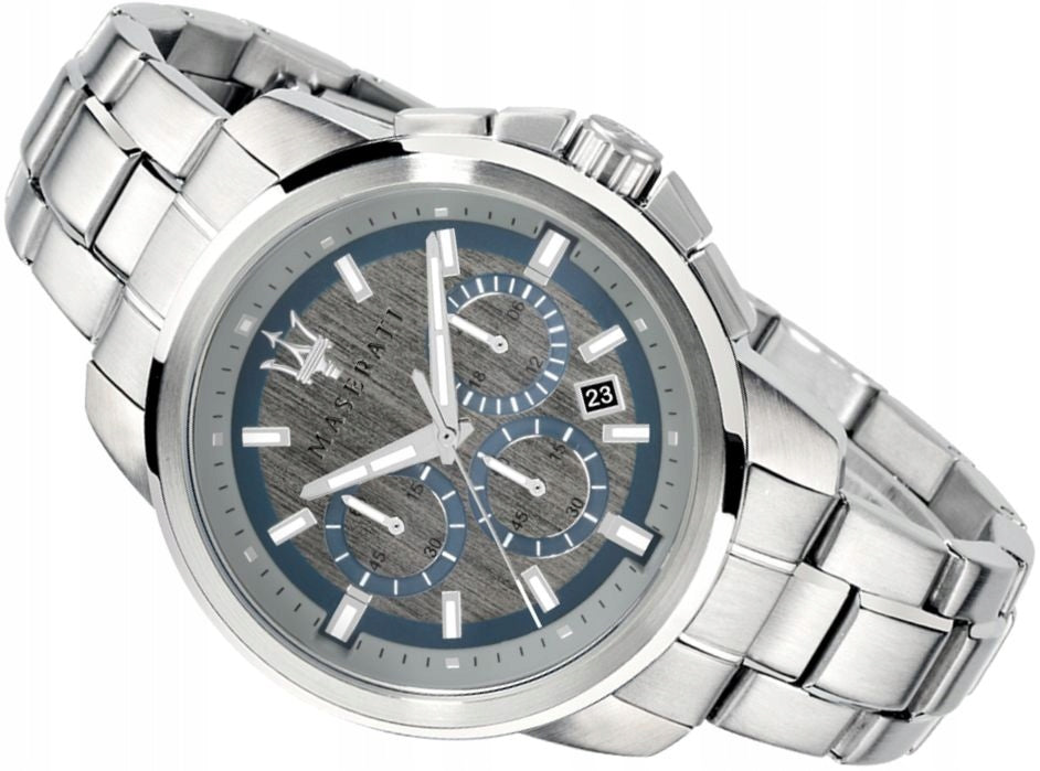 Maserati Successo Chronograph Silver Dial Silver Steel Strap Watch For Men - R8873621006 Buy Now By Maserati