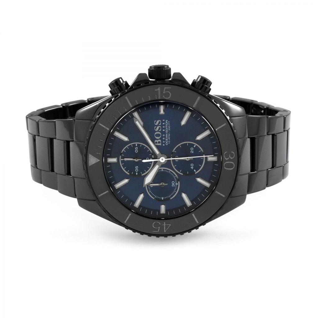 Hugo Boss Ocean Edition Navy Blue Dial Black Steel Strap Watch for Men - 1513743 Buy Now By Hugo Boss