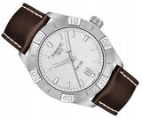 Tissot PR 100 Sport Silver Dial Brown Leather Strap Watch For Men - T101.610.16.031.00 Buy Now By Tissot