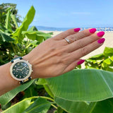 Michael Kors Parker Chronograph Green Dial Green Leather Strap Watch For Women - MK6985 Buy Now By Michael Kors