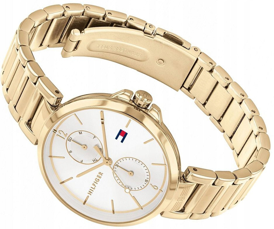 Tommy Hilfiger Angela White Dial Gold Steel Strap Watch for Women - 1782128 Buy Now By Tommy Hilfiger