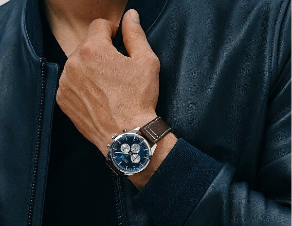 Hugo Boss Pioneer Chronograph Blue Dial Brown Leather Strap Watch For Men - 1513709 Buy Now By Hugo Boss