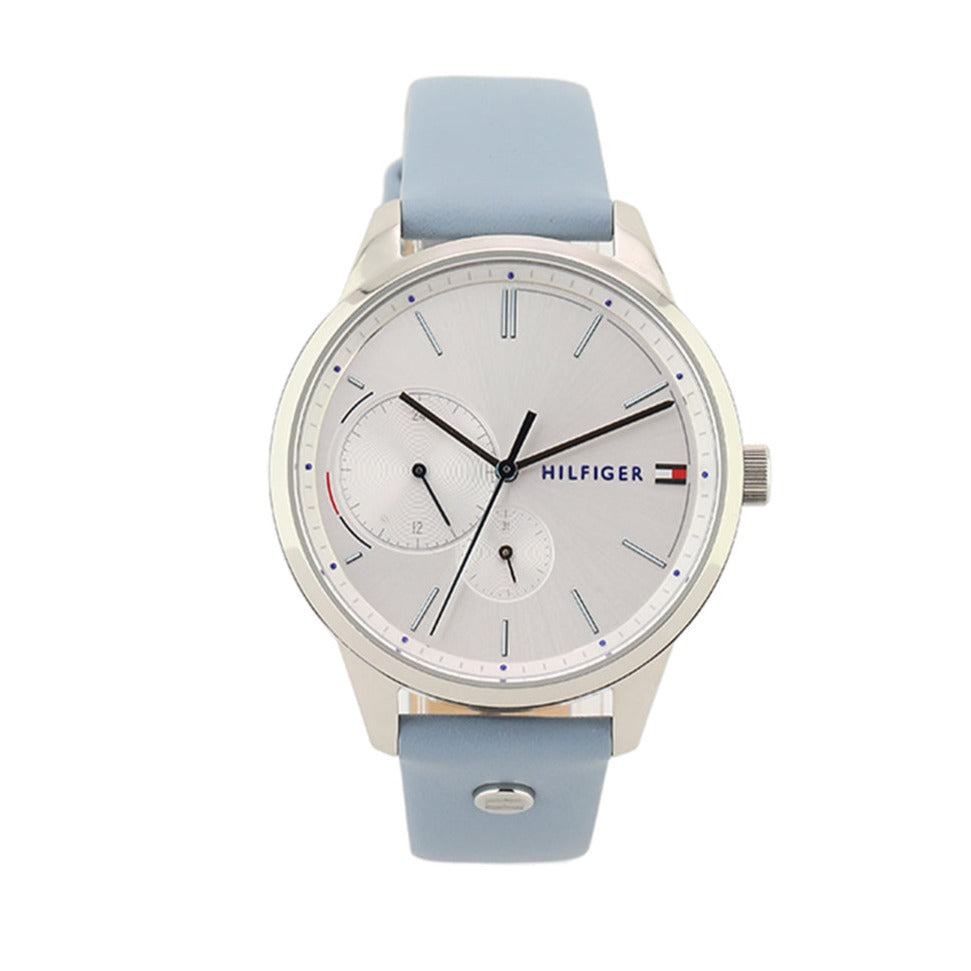 Tommy Hilfiger Brooke Silver Dial Blue Leather Strap Watch for Women - 1782023 Buy Now By Tommy Hilfiger