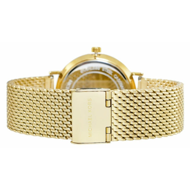 Michael Kors Auden Three Hand White Dial Gold Mesh Strap Watch for Women - MK7150 Buy Now By Michael Kors