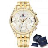 Tommy Hilfiger Ari Multifunction Diamonds Silver Dial Gold Steel Strap Watch for Women - 1781977 Buy Now By Tommy Hilfiger
