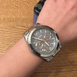 Fossil Perfect Boyfriend Mother of Pearl Blue Dial Silver Steel Strap Watch for Women - ES3880 Buy Now By Fossil