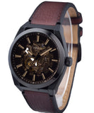 Fossil Everett Automatic Analog Black Dial Brown Leather Strap Watch for Men - ME3207 Buy Now By Fossil