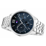 Tommy Hilfiger Damon Chronograph Blue Dial Silver Steel Strap Watch for Men - 1791416 Buy Now By Tommy Hilfiger