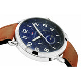 Tommy Hilfiger Briggs Chronograph Blue Dial Brown Leather Strap Watch for Men - 1791424 Buy Now By Tommy Hilfiger