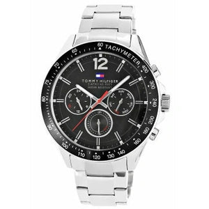 Tommy Hilfiger Luke Chronograph Black Dial Silver Steel Strap Watch for Men - 1791104 Buy Now By Tommy Hilfiger