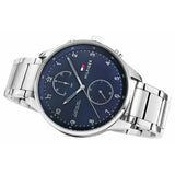 Tommy Hilfiger Chase Multifunction Blue Dial Silver Steel Strap Watch for Men - 1791575 Buy Now By Tommy Hilfiger