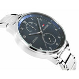 Tommy Hilfiger Chase Multifunction Blue Dial Silver Steel Strap Watch for Men - 1791575 Buy Now By Tommy Hilfiger