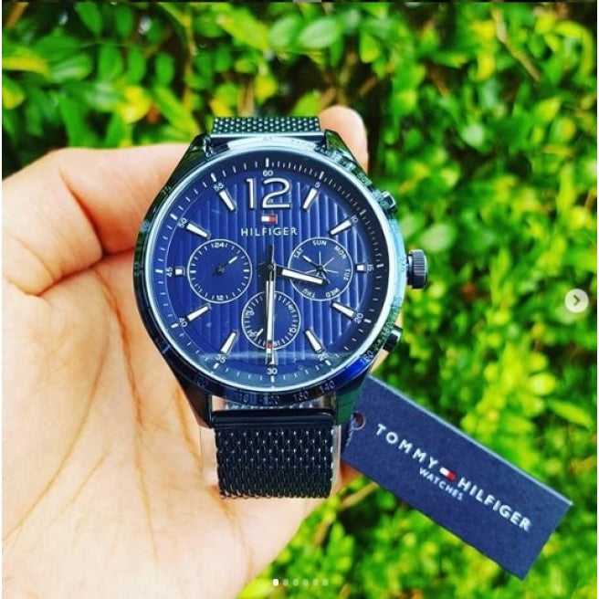Tommy Hilfiger Gavin Chronograph Blue Dial Blue Mesh Bracelet Watch for Men - 1791471 Buy Now By Tommy Hilfiger