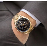 Hugo Boss Champion Black Dial Gold Steel Strap Watch for Men - 1513848 Buy Now By Hugo Boss
