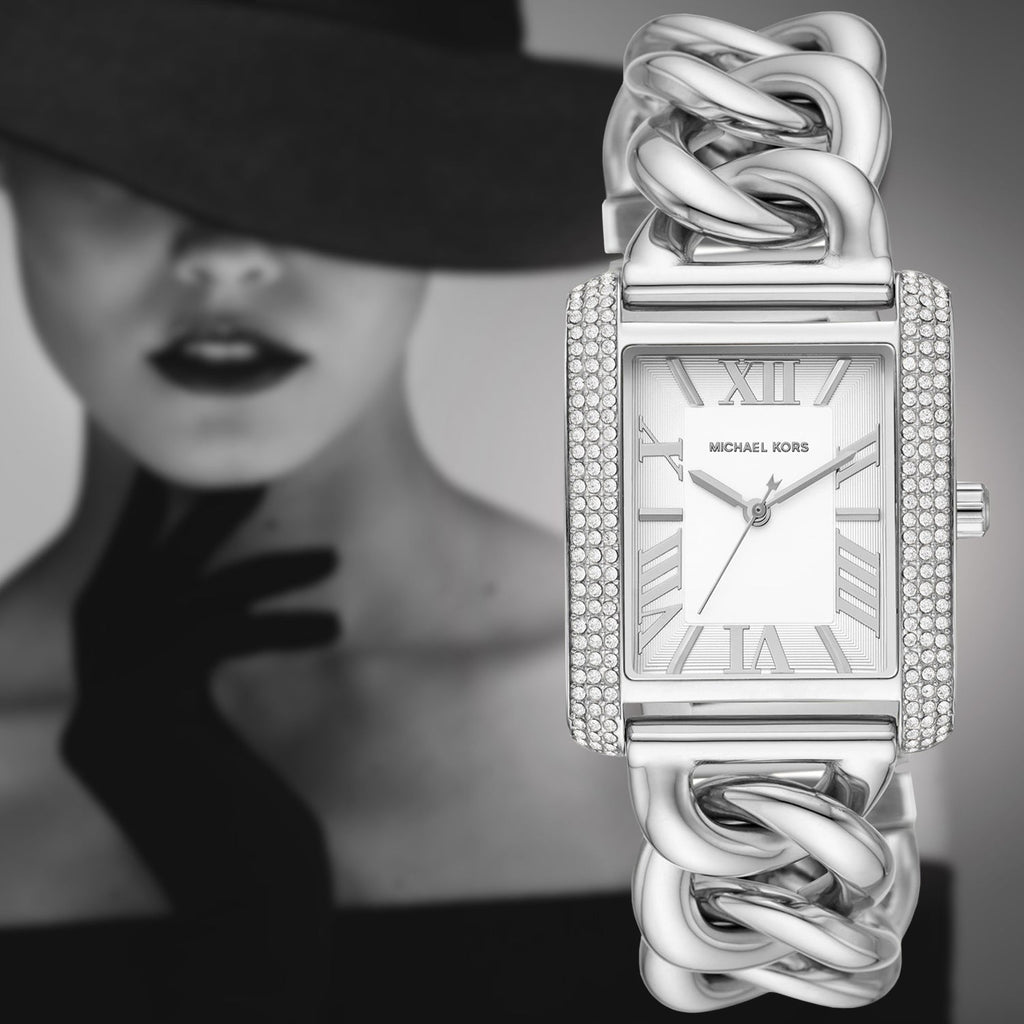 Michael Kors Emery Three Hand White Dial Silver Steel Strap Watch For Women - MK7438 Buy Now By Michael Kors