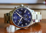 Tissot T Sport Chrono XL Classic Blue Dial Silver Steel Strap Watch For Men - T116.617.11.047.01 Buy Now By Tissot
