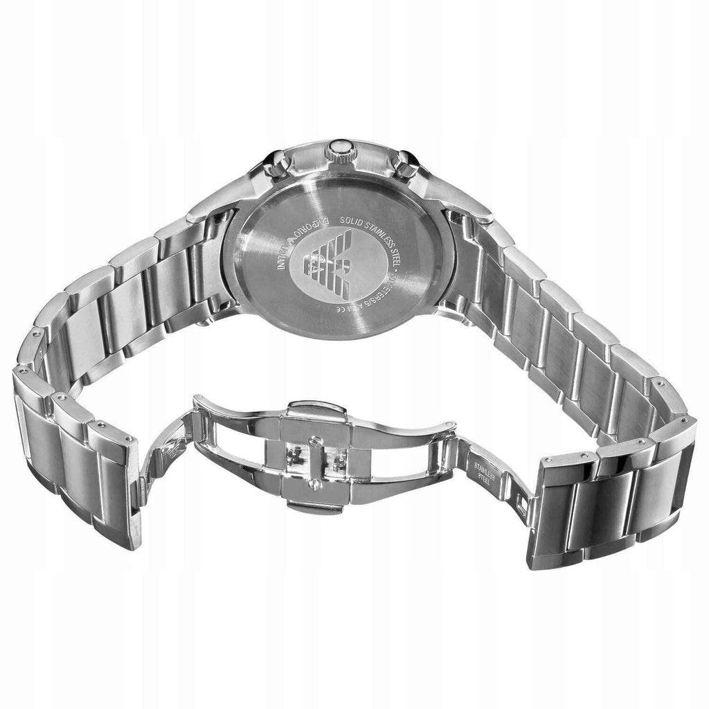 Emporio Armani Sportivo Chronograph Blue Dial Silver Steel Strap Watch For Men - AR5860 Buy Now By Emporio Armani