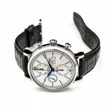 IWC Portofino Chronograph White Dial Black Leather Strap Watch for Men - IW391024 Buy Now By IWC
