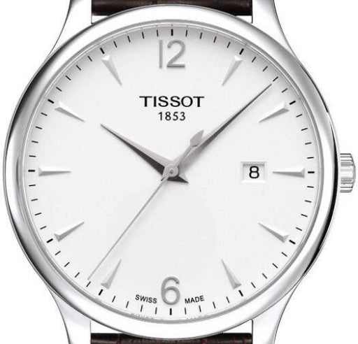 Tissot T Classic Tradition White Dial Brown Leather Strap Watch For Men - T063.610.16.037.00 Buy Now By Tissot