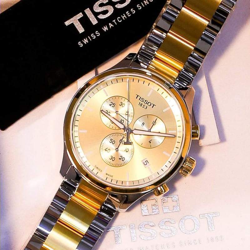Tissot T Sport Chrono XL Classic Gold Dial Two Tone Steel Strap Watch for Men - T116.617.22.021.00 Buy Now By Tissot