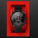 Tissot T Classic PR 100 Chronograph Black Dial Black Mesh Bracelet Watch For Men - T101.417.33.051.00 Buy Now By Tissot