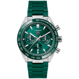 Tag Heuer Carrera Chronograph 44mm Green Dial Green Steel Strap Watch for Men - CBN2A1N.FT6238 Buy Now By Tag Heuer