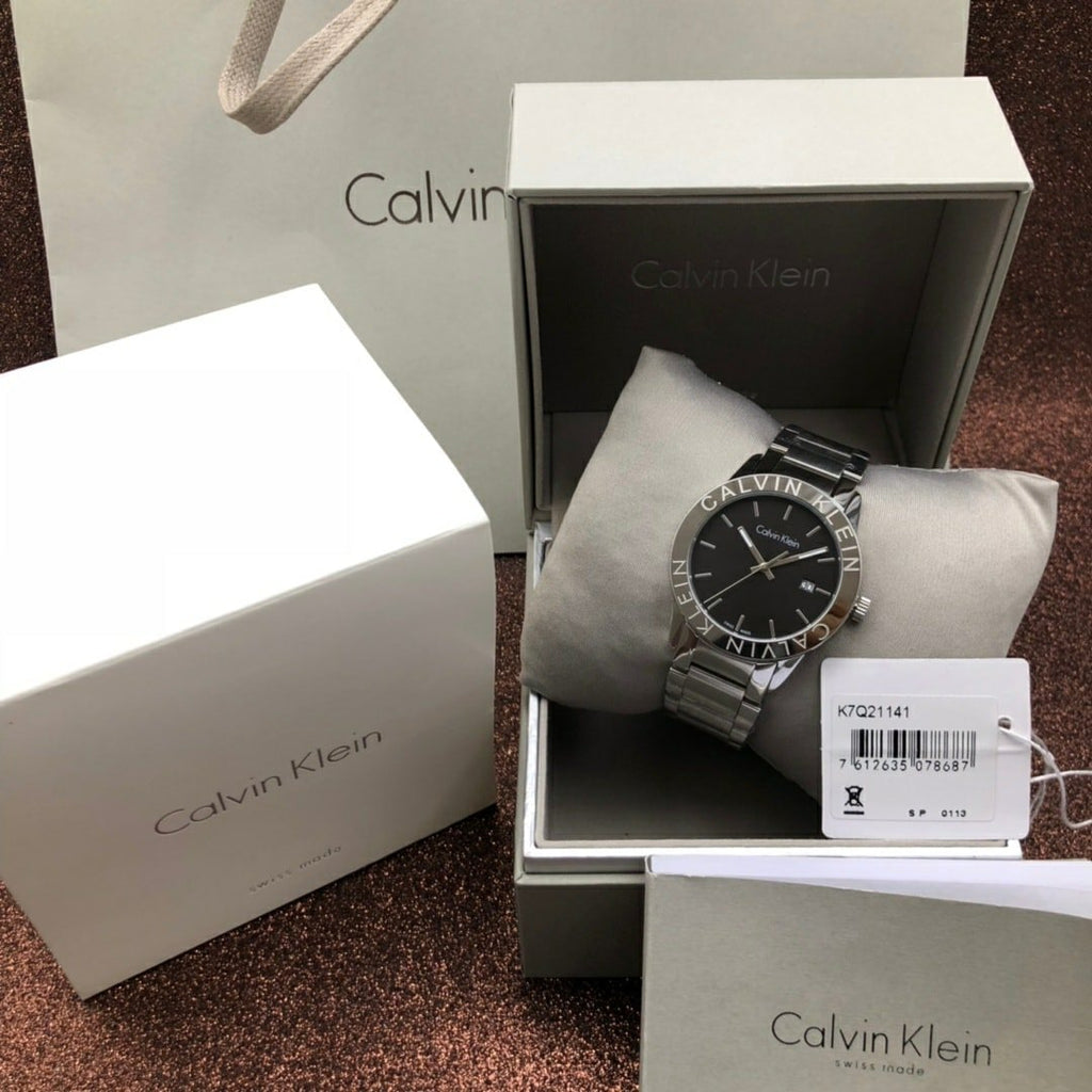 Calvin Klein City Black Dial Silver Steel Strap Watch for Men - K7Q21141 Buy Now By Calvin Klein