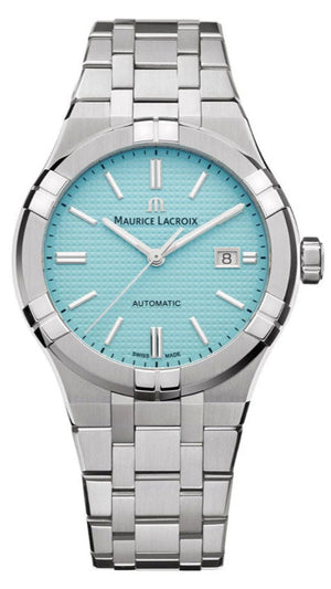 Maurice Lacroix Aikon Automatic Sky Blue Dial Silver Steel Strap Watch For Men - AI6008-SS00F-431-C Buy Now By Maurice Lacroix