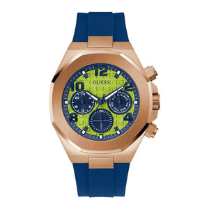Guess Empire Analog Quartz Lime Green Dial Blue Silicon Strap Watch for Men - GW0583G3 Buy Now By Guess