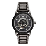 Emporio Armani Meccanico Automatic Black Dial Black Steel Strap Watch For Men - AR60010 Buy Now By Emporio Armani