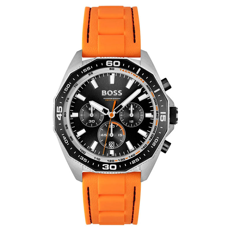 Hugo Boss Energy Chronograph Quartz Black Dial Orange Rubber Strap Watch For Men - 1513970 Buy Now By Hugo Boss