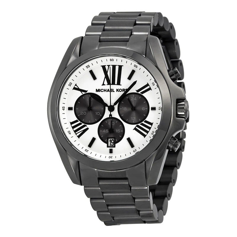 Michael Kors Bradshaw Chronograph Quartz White Dial Grey Steel Strap Watch For Men - MK5952 Buy Now By Michael Kors
