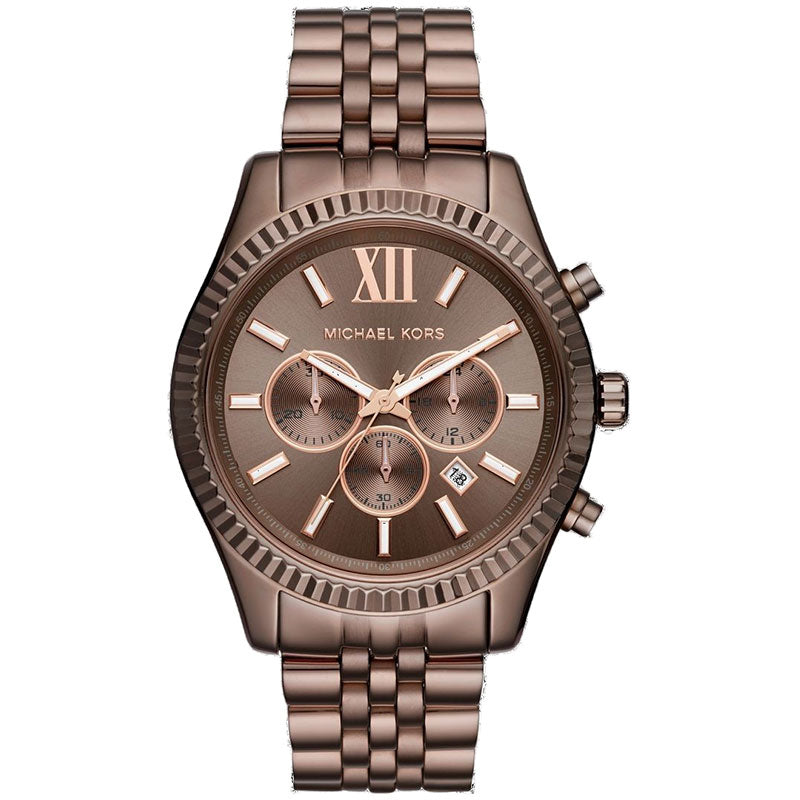 Michael Kors Lexington Chronograph Brown Dial Brown Steel Strap Watch For Men - MK8522 Buy Now By Michael Kors