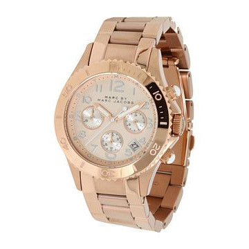 Marc Jacobs Rock Chronograph Rose Gold Dial Rose Gold Steel Strap Watch for Women - MBM3156 Buy Now By Marc Jacobs