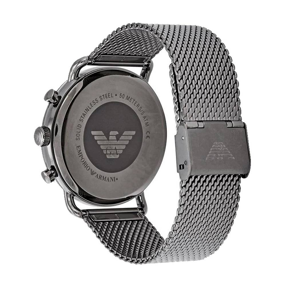 Emporio Armani Aviator Brown Dial Grey Mesh Bracelet Watch For Men - AR11141 Buy Now By Emporio Armani