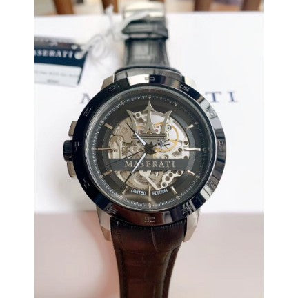 Maserati Automatic Black Dial Black Leather Strap Watch For Men - R8821119007 Buy Now By Maserati