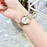 Versace V Flare Diamonds Silver Dial Gold Steel Strap Watch for Women - VEBN00918 Buy Now By Versace