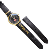 Versace V-Circle Manifesto Edition Black Dial Black Leather Strap Watch for Men - VBQ050017 Buy Now By Versace