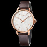 Calvin Klein Even Silver Dial Brown Leather Strap Watch for Men - K7B216G6 Buy Now By Calvin Klein