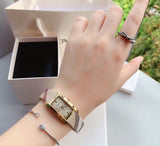 Burberry Pioneer Gold Dial Haymarket Beige Leather Strap Watch for Women - BU9509 Buy Now By Burberry