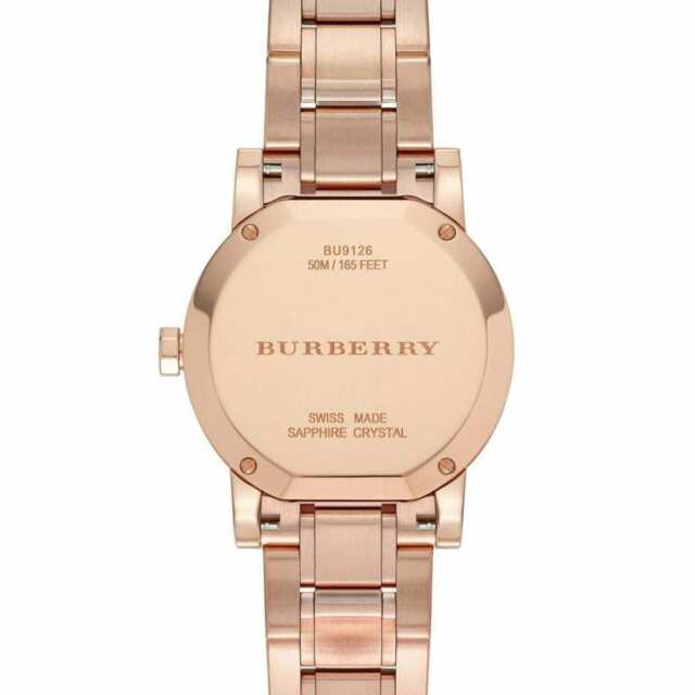 Burberry The City Diamonds Rose Gold Dial Rose Gold Steel Strap Watch for Women - BU9126 Buy Now By Burberry