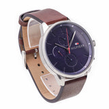 Tommy Hilfiger Chase Chronograph Grey Dial Brown Leather Strap Watch For Men - 1791487 Buy Now By Tommy Hilfiger