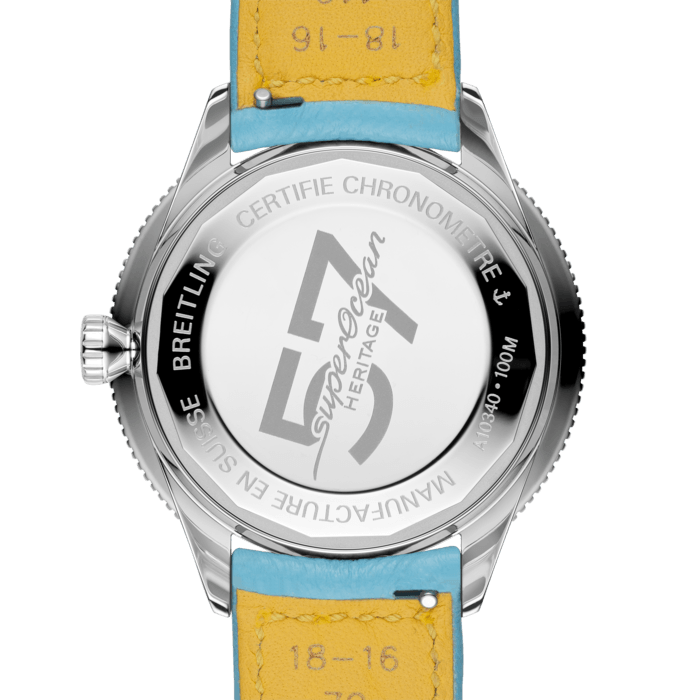 Breitling Superocean Heritage '57 Pastel Paradise Blue Dial Blue Leather Strap Watch for Women - A10340161C1X1 Buy Now By Breitling