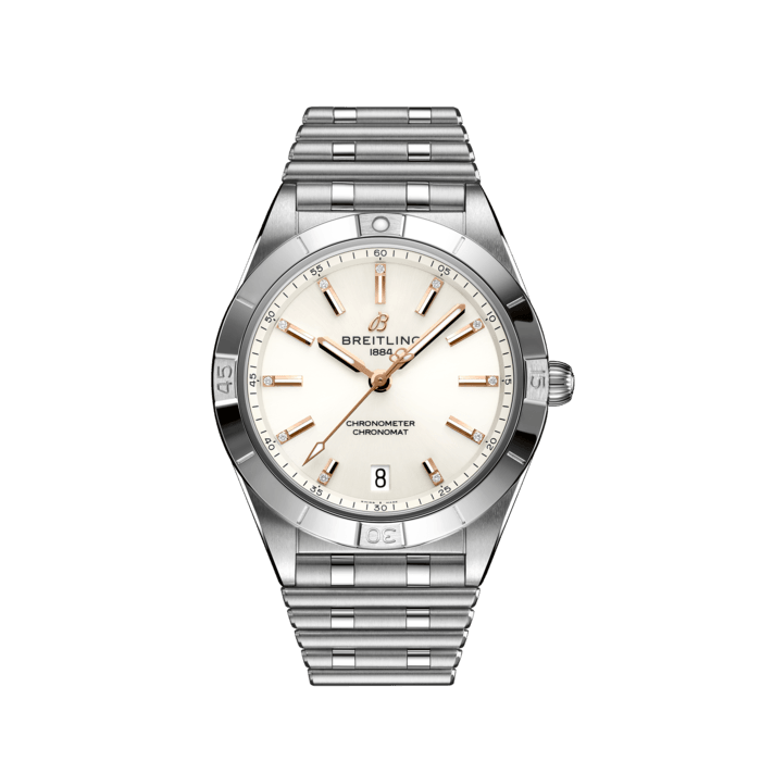 Breitling Chronomat Automatic 36 White Dial Silver Steel Strap Watch for Women - A10380101A2A1 Buy Now By Breitling