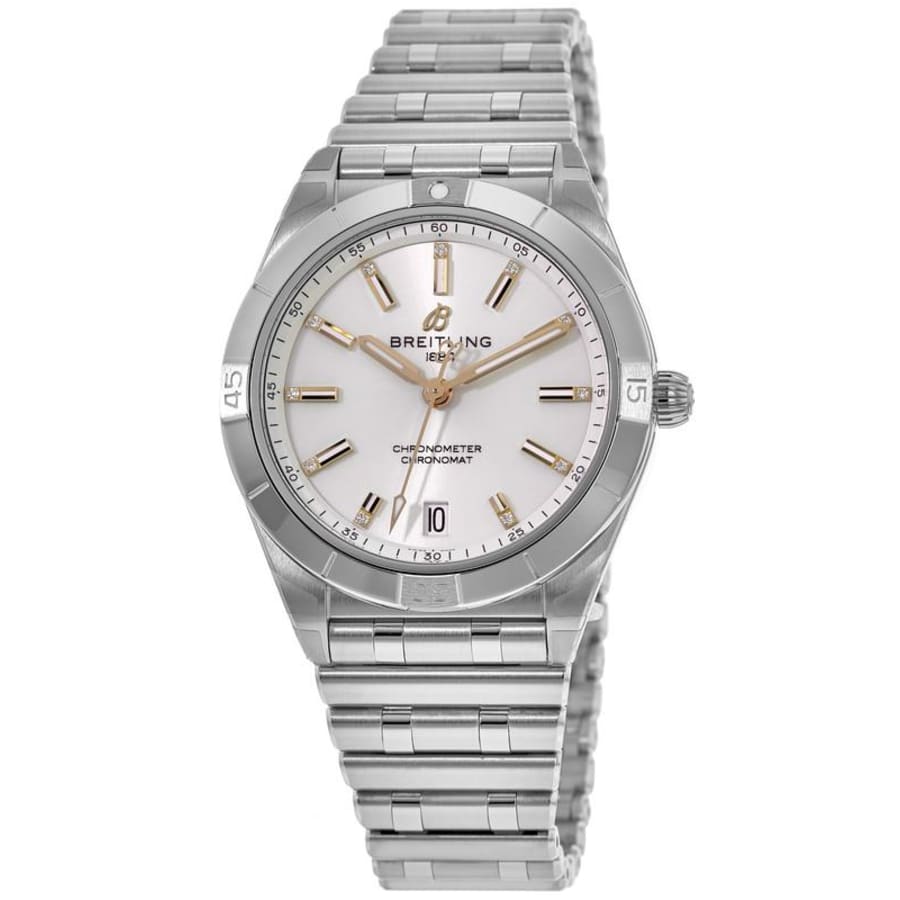Breitling Chronomat Automatic 36 White Dial Silver Steel Strap Watch for Women - A10380101A2A1 Buy Now By Breitling