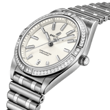 Breitling Chronomat Automatic 36 Diamonds White Dial Silver Steel Strap Watch for Women - A10380591A1A1 Buy Now By Breitling