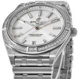 Breitling Chronomat Automatic 36 Diamonds White Dial Silver Steel Strap Watch for Women - A10380591A1A1 Buy Now By Breitling