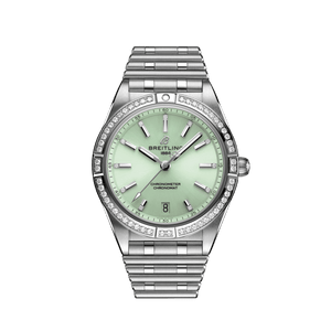 Breitling Chronomat Automatic 36 Diamonds Green Dial Two Tone Steel Strap Watch for Women - A10380591L1A1 Buy Now By Breitling