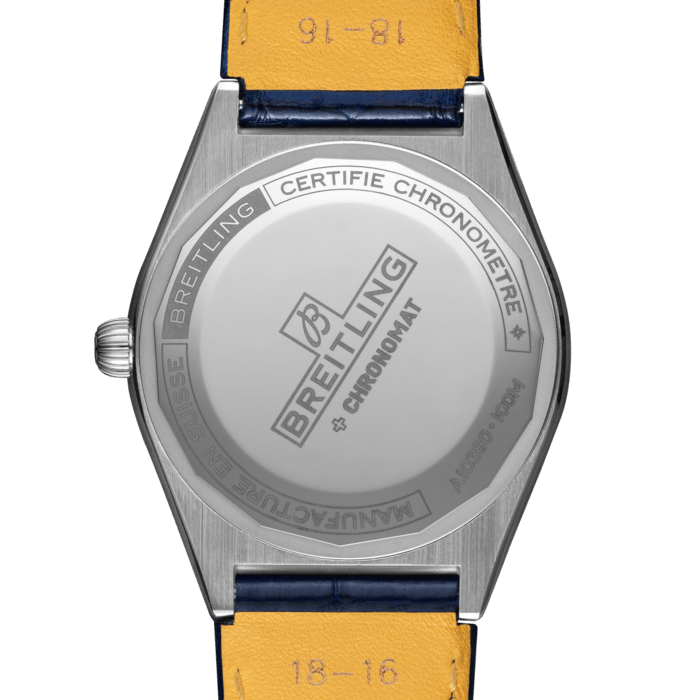 Breitling Chronomat Automatic 36 South Sea Blue Dial Blue Leather Strap Watch for Women - A10380611C1P1 Buy Now By Breitling