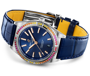 Breitling Chronomat Automatic 36 South Sea Blue Dial Blue Leather Strap Watch for Women - A10380611C1P1 Buy Now By Breitling